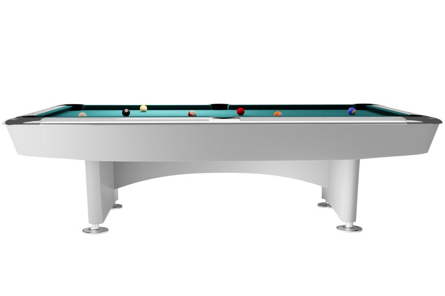 Billardtisch, Pool, Dynamic II, 7 ft. (Fuß), glänzend-weiß, Simonis 860 turnierblau