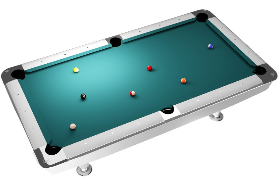 Billardtisch, Pool, Dynamic II, 7 ft. (Fuß), glänzend-weiß, Simonis 760 royalblau