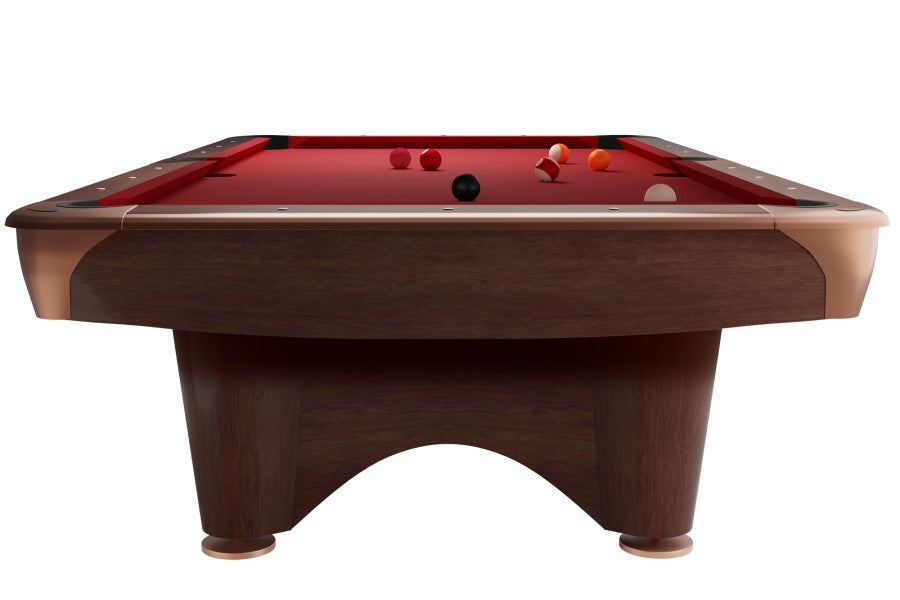 Billardtisch, Pool, Dynamic III, braun, 9 ft., Simonis 760 gelbgrün