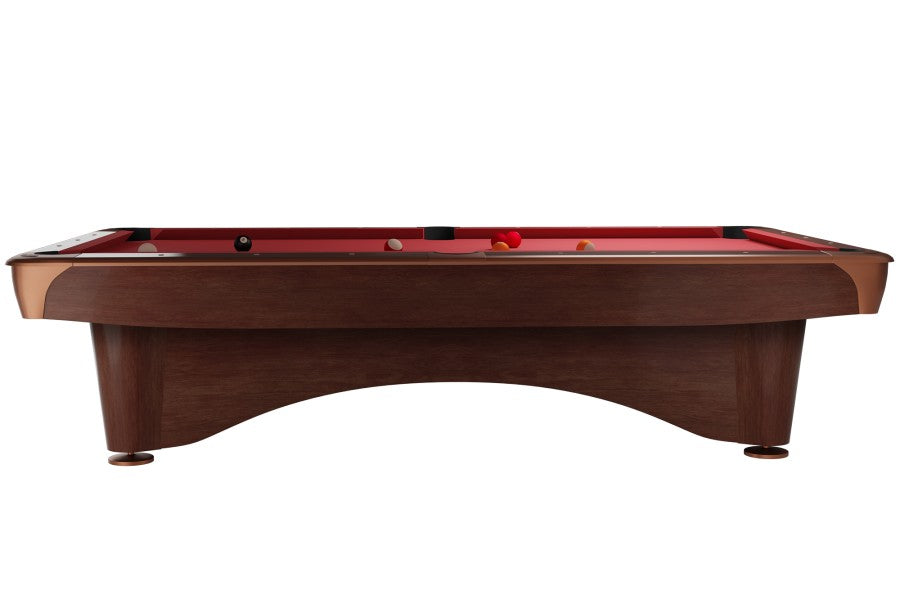 Billardtisch, Pool, Dynamic III, braun, 9 ft., Simonis 760 gelbgrün