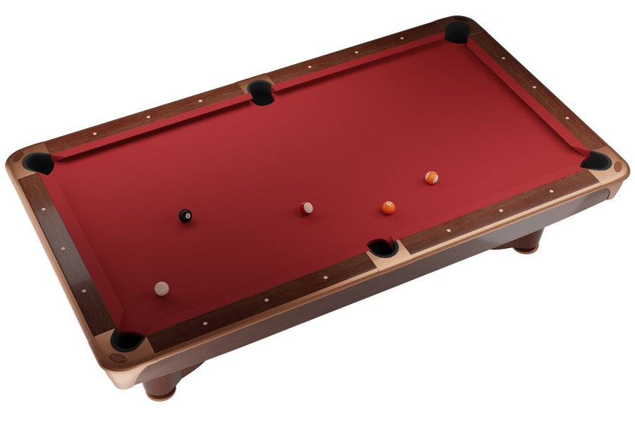 Billardtisch "Dynamic III", 9', braun, Pool, gebraucht, Simonis 760 blaugrün