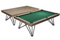 Billardtisch / Esstisch, Pool, Rasson Dauphine, gebeizte Eiche, 7 ft., Simonis 760 elektrikblau
