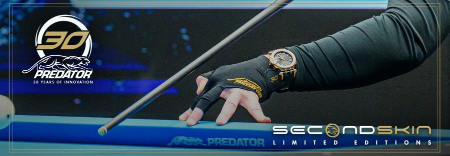 Handschuh, Predator Second Skin, 3-Finger, 30th anniversary, schwarz, für linke Hand, XXL