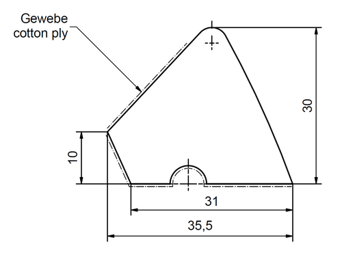 Bandengummi, Carambol, K-79 Artemis, 175 cm, 6 Teile