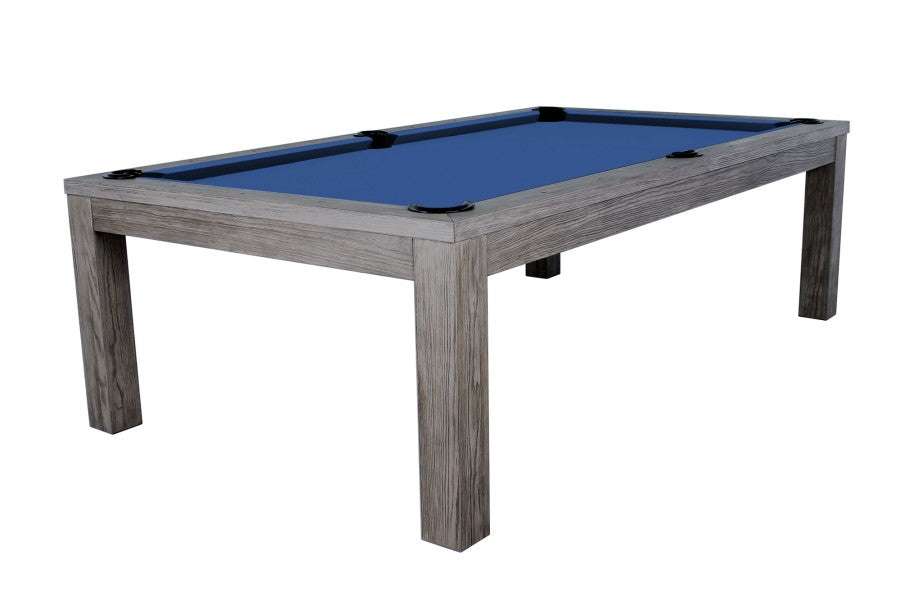 Billardtisch / Esstisch, Pool, Rasson Penelope II, inkl. Abdeckplatte, gebeiztes Holz, 7 ft., Clubtuch royalblau