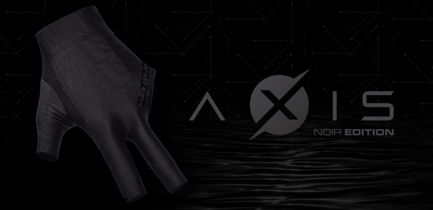 Handschuh, Cuetec Axis, 3-Finger, Noir Edition, für linke Hand, XL