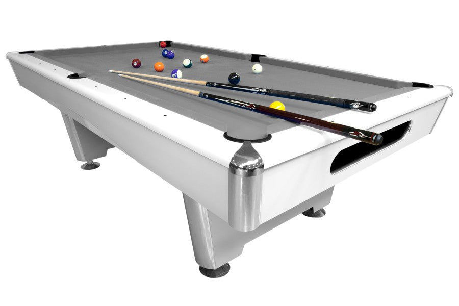 Billardtisch, Pool, Triumph, matt-weiß, 8 ft., Simonis 760 grau
