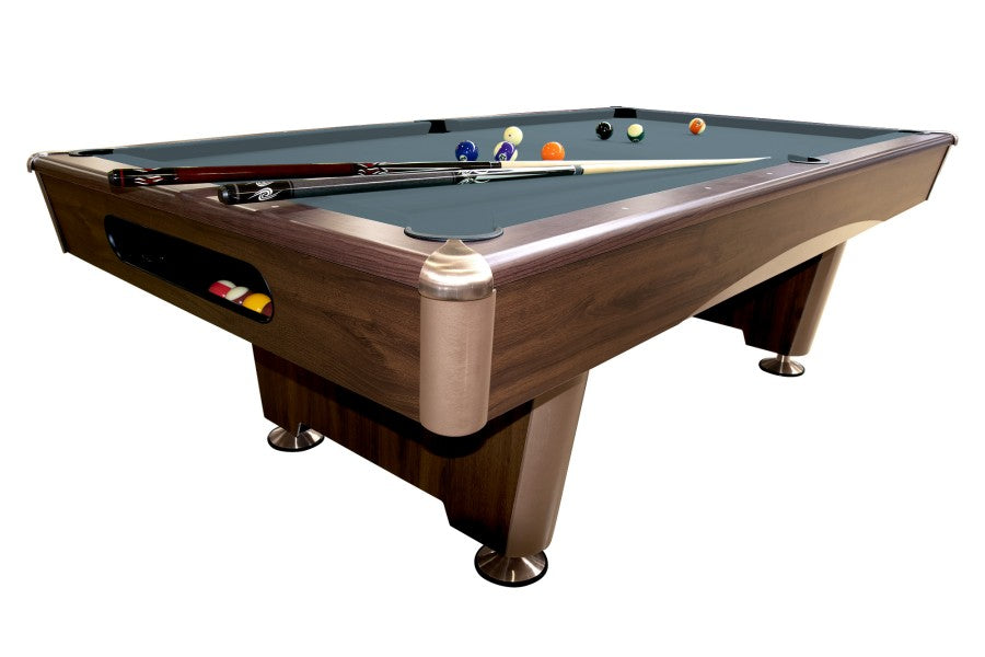 Billardtisch, Pool, Triumph, braun, 7 ft, Simonis 860 puderblau