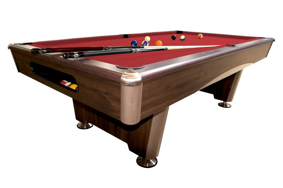 Billardtisch, Pool, Triumph Plus, braun, 7 ft., Simonis 860 rot
