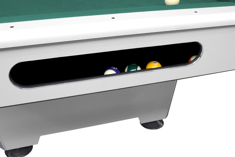 Billardtisch, Pool, Triumph, matt-weiß, 8 ft., Simonis 860 burgund