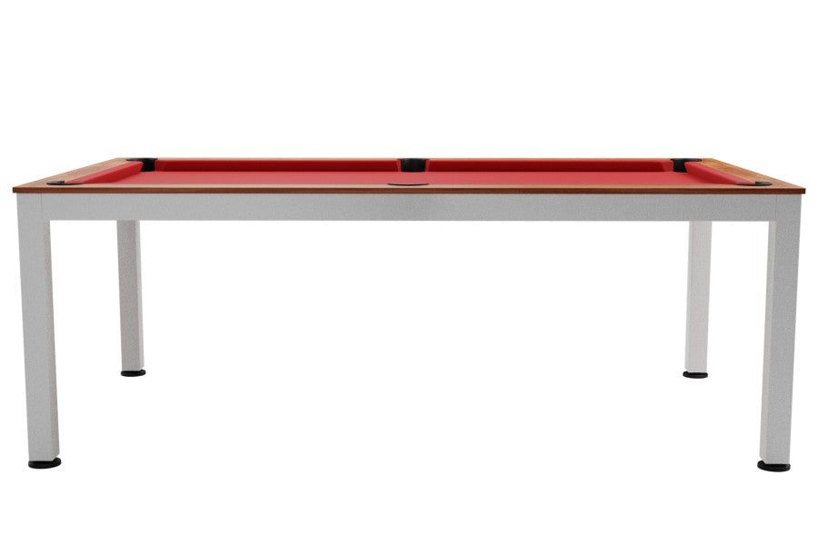 Billardtisch / Esstisch, Pool, Vancouver II, 7 ft. (Fuß), weiß/braun, Clubtuch