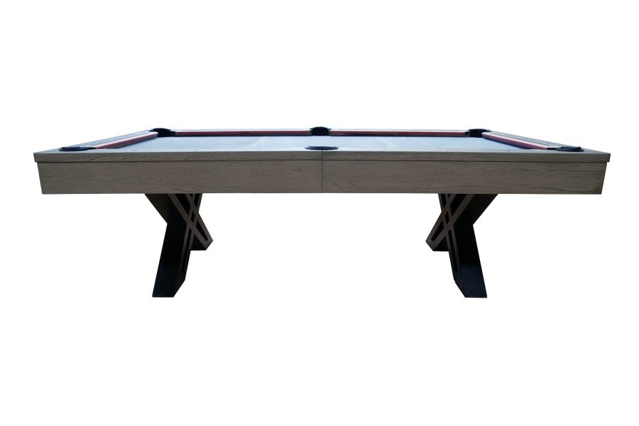 Billardtisch, Pool, X-Con, 8 ft. (Fuß), graue Eiche, Simonis 760 blaugrün